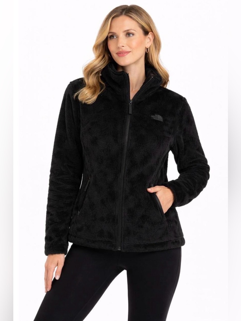 The North Face Woman’s Black Soft Fuzzy Full Zip Fleece Gorpcore Jacket Size S